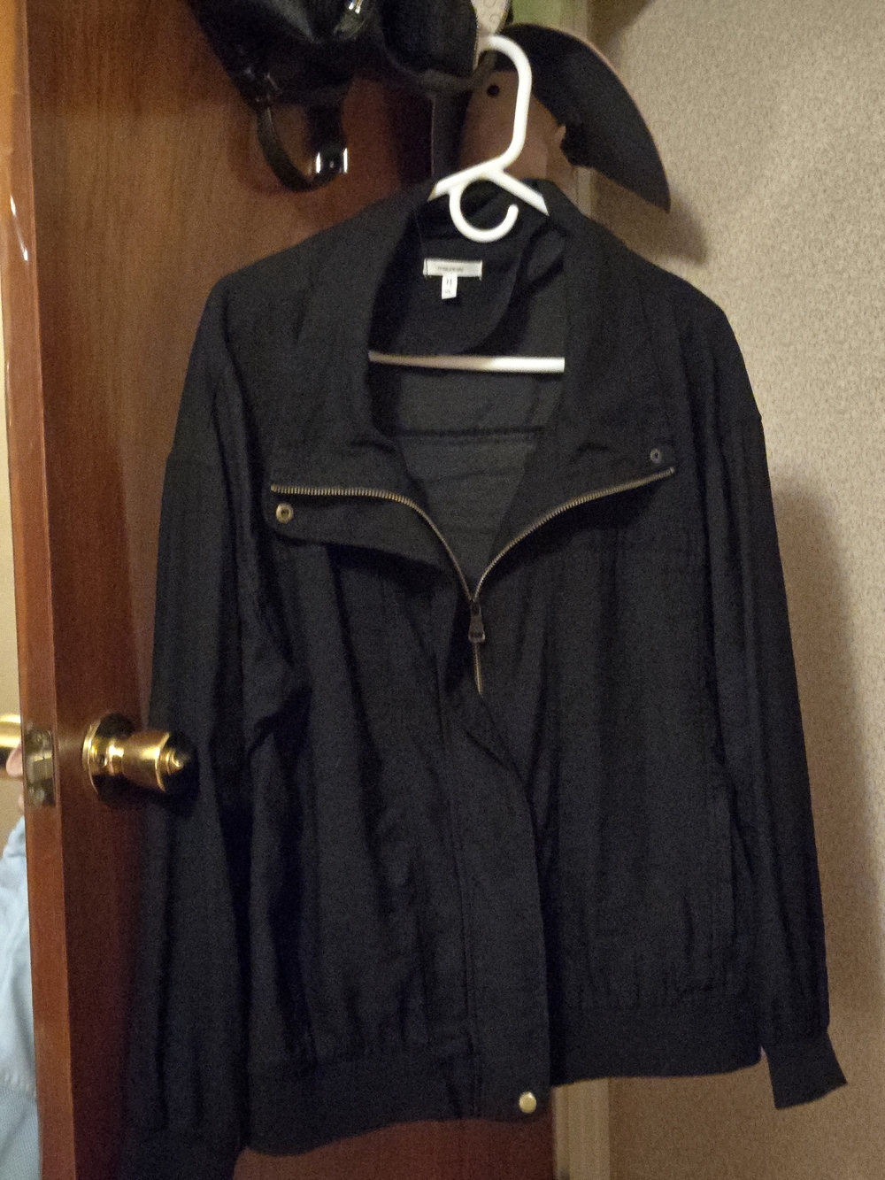 Maurices Black Lightweight Bomber Jacket -Size XL